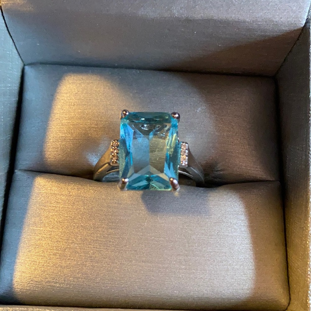 Large blue stone ring